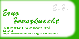 erno hauszknecht business card