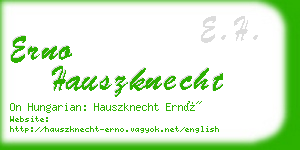 erno hauszknecht business card